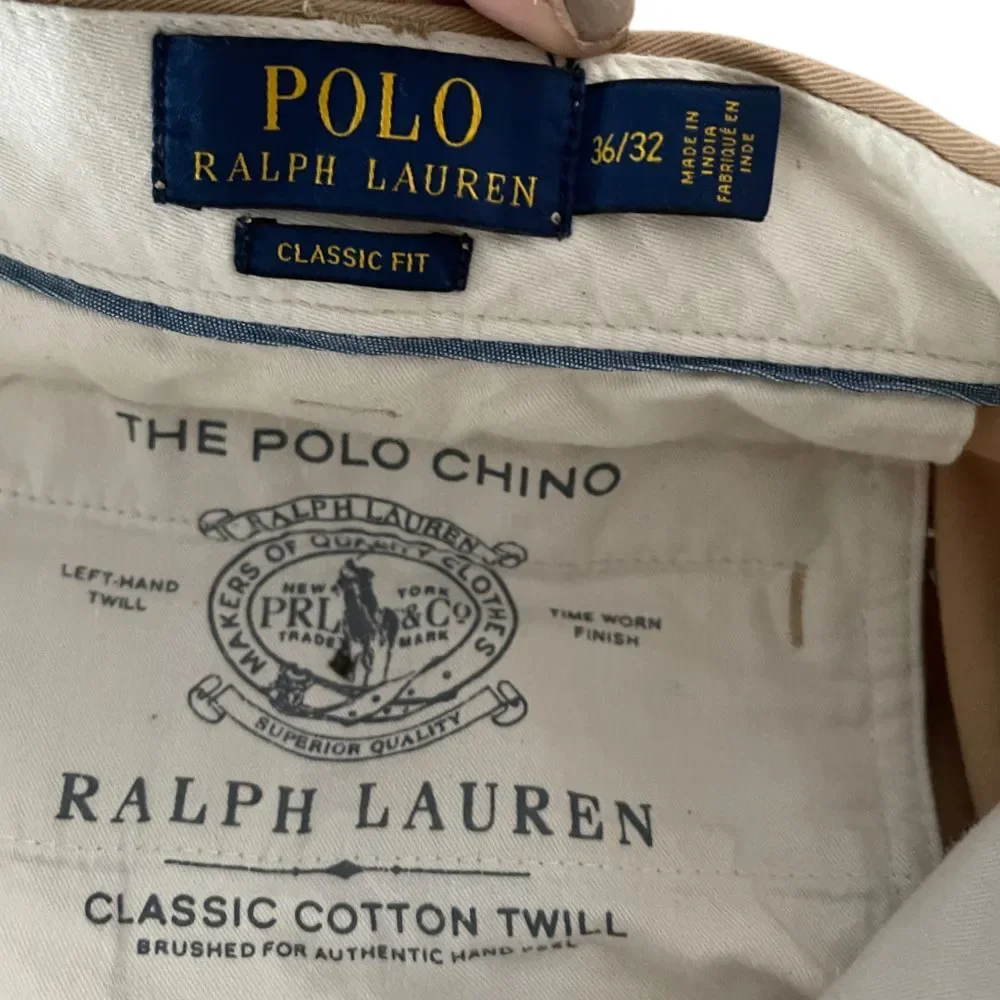 Polo Ralph Lauren Classic Cotton‎ Twill Chino Pants Tan 36/32